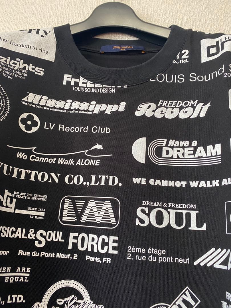 極美品 即日発送 人気 ルイヴィトン tシャツ ヴァージルアブロー ブラック
