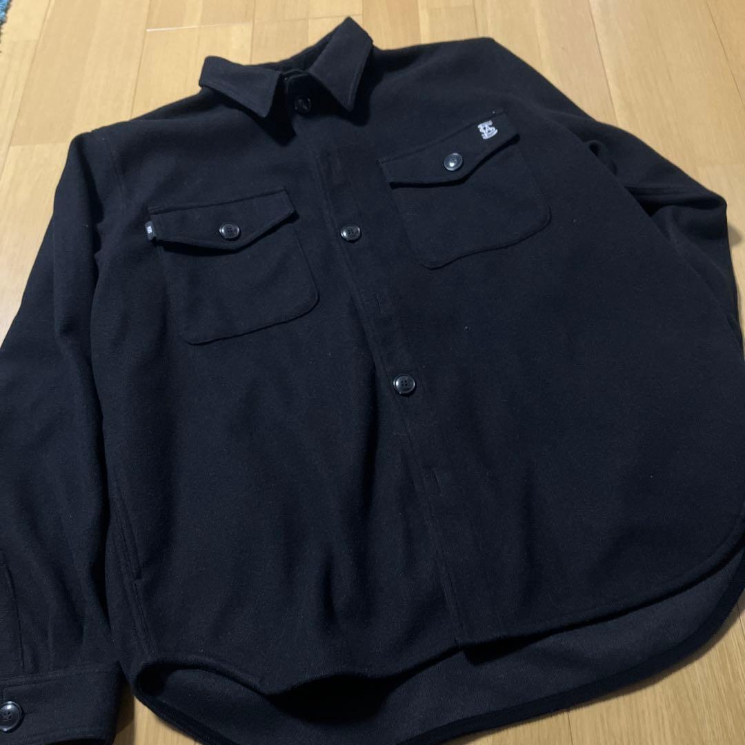 ウィンダンシー WIND&SEA L ロゴ 刺繍 厚手 シャツジャケット 羽織