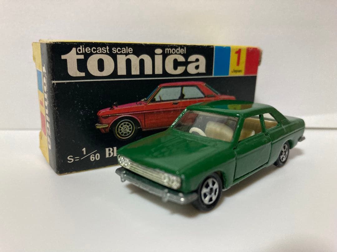 トミカ 日本製 ニッサン ブルーバード SSSクーペ 1Aホイール 緑