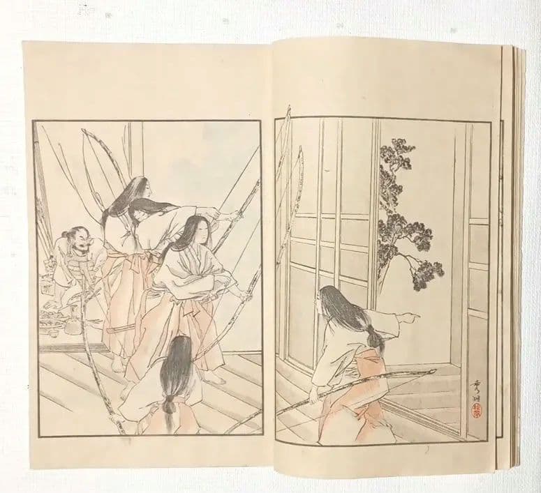 版画本日本歴史画報（三色刷り) 編輯者松本楓湖、明治24年12
