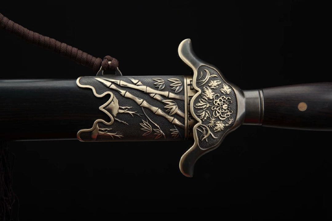 メイランシク 漢剣 美術刀 西洋剣 古兵器 鑑賞用 武具 黒檀 舞踊刀