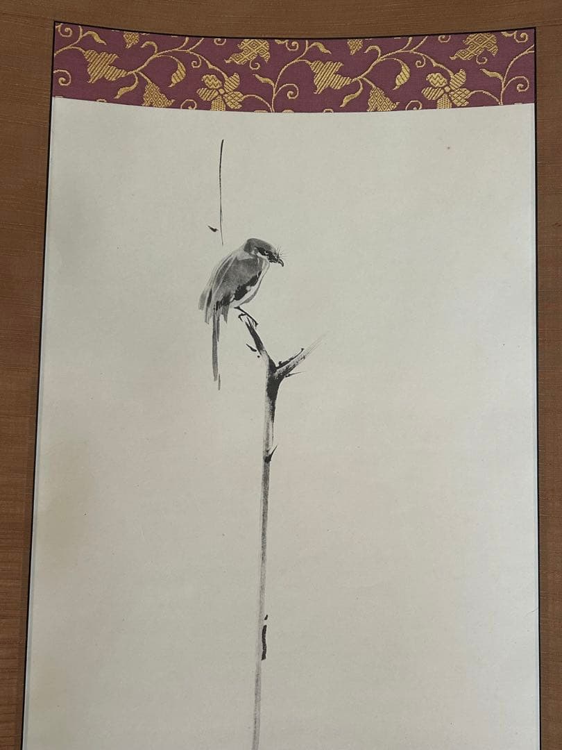 枯木鳴鵙」 宮本武蔵 掛け軸 掛軸 共箱あり 限定1000部謹製 802番 宮本