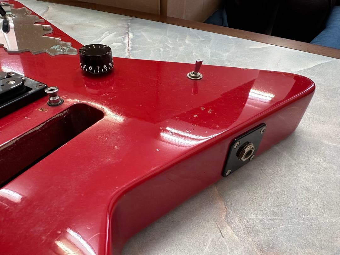 高崎晃　ランダムスター　赤ボディメイプル指板