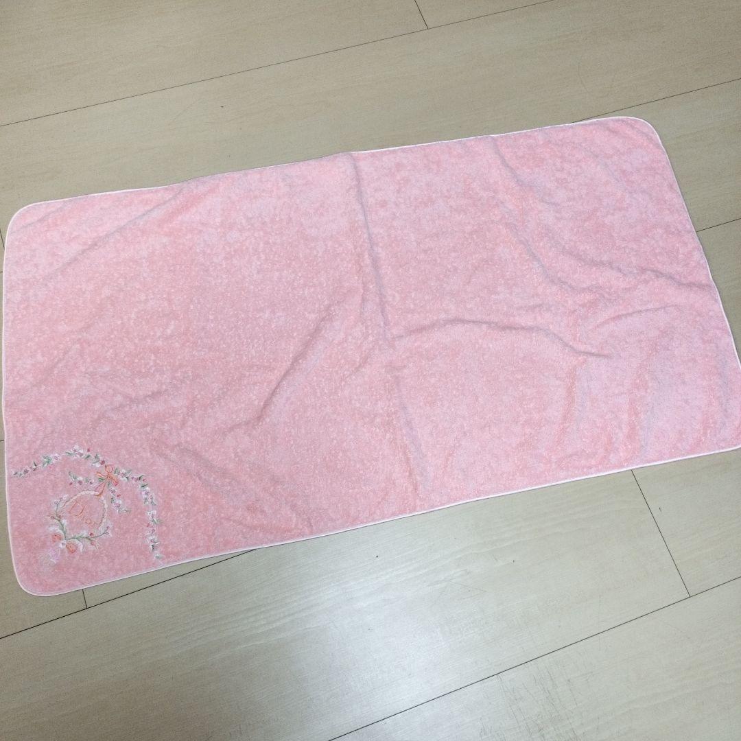 Christian Dior 大判バスタオル ピンク Christian Dior 大判バスタオル