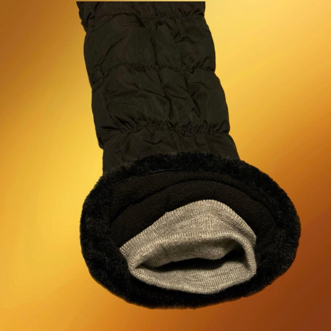 マスターバニーエディション レッグウォーマー フェイクファー 防寒 ゴルフ 黒色