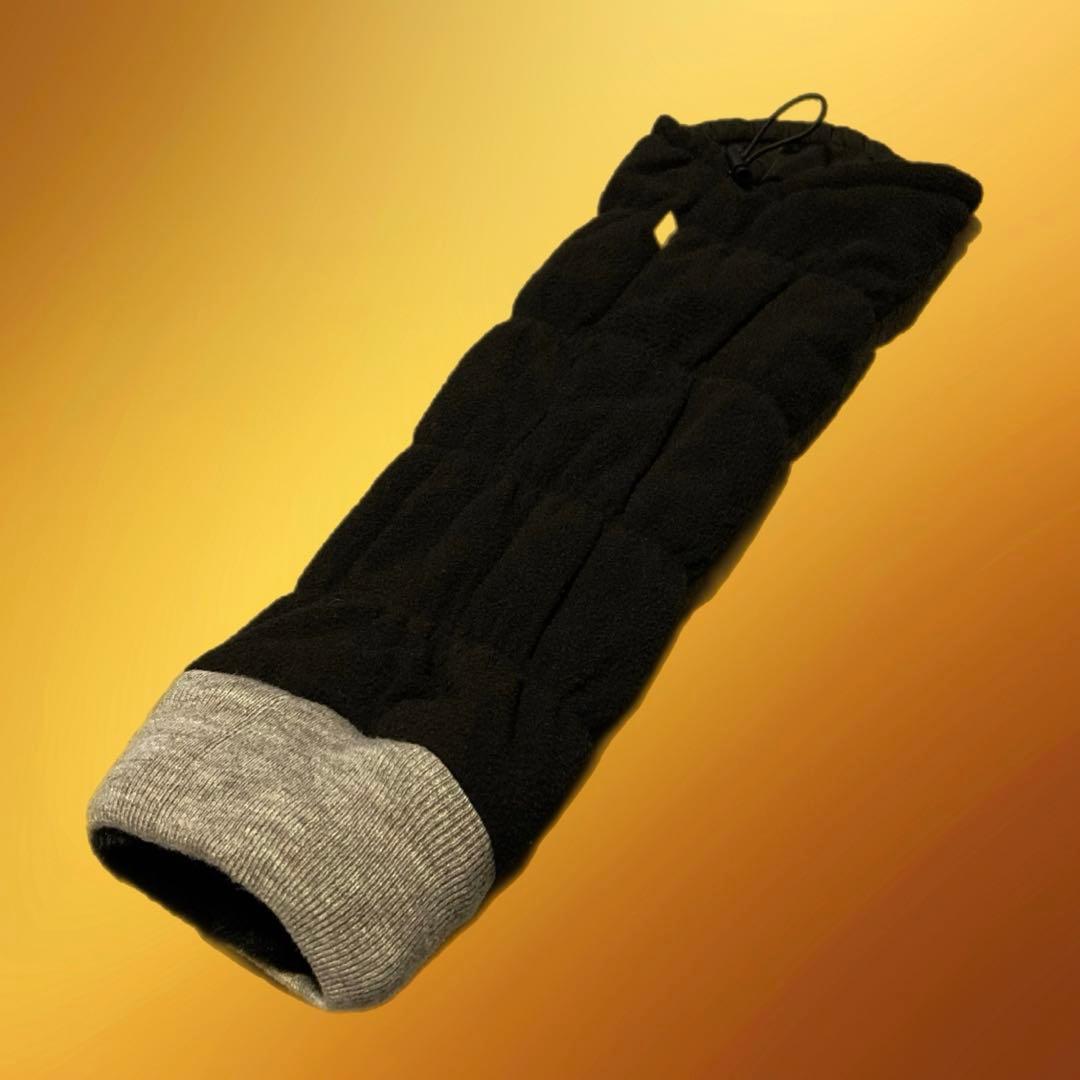 マスターバニーエディション レッグウォーマー フェイクファー 防寒 ゴルフ 黒色
