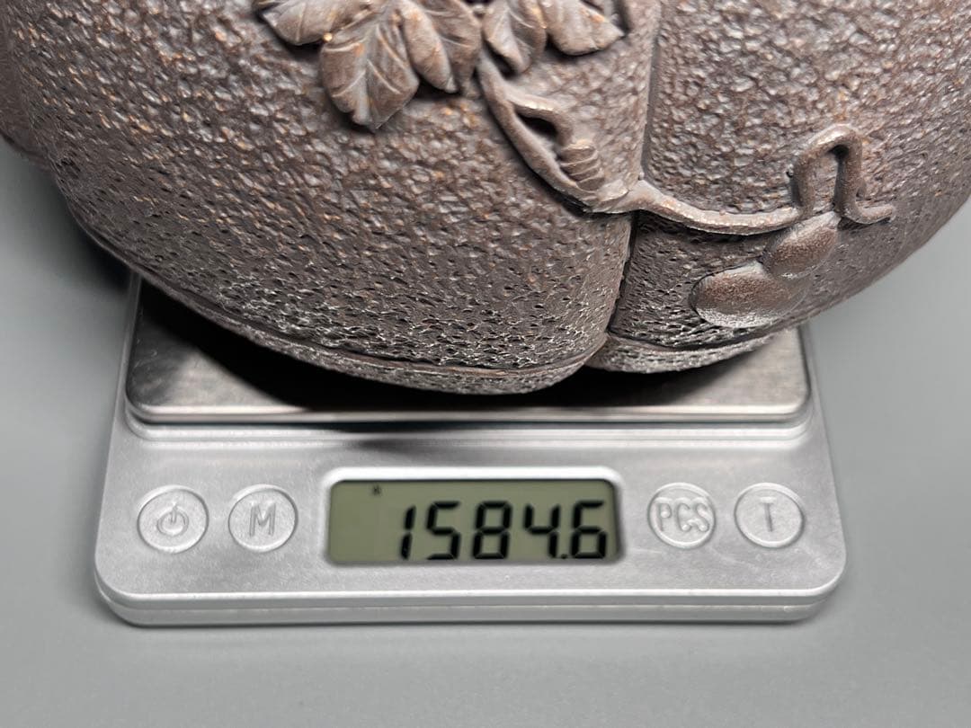 古美術 南部鉄器 鉄瓶 南瓜形 かぼちゃ 鉄分補給 IH直火対応1.2L