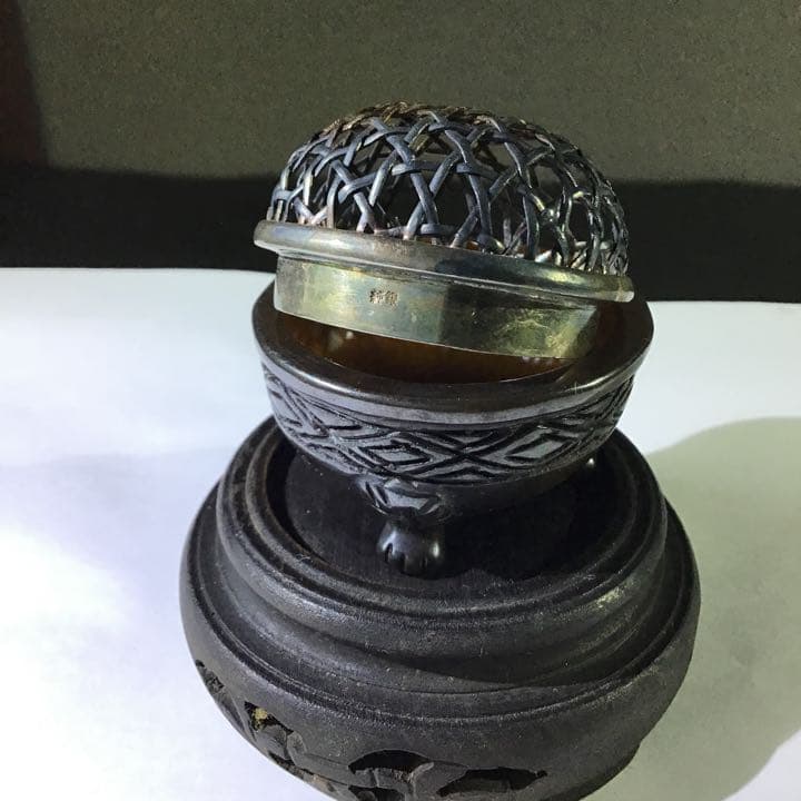 玉彫三足銀火屋ミニ