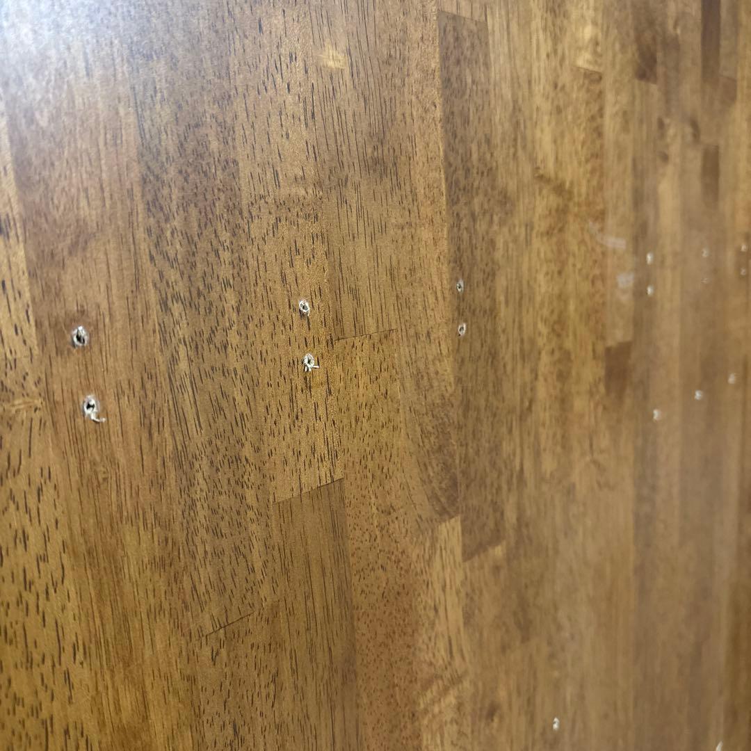 KANADEMONO ラバーウッドチークブラウン天板