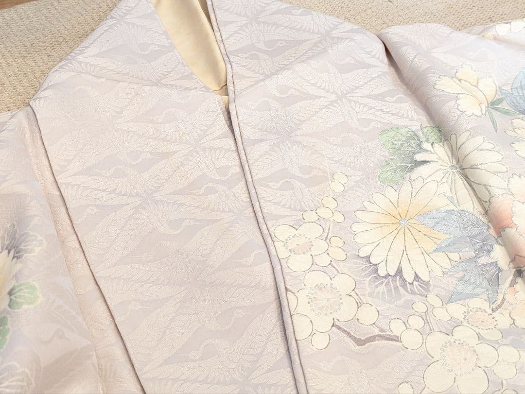 振袖フルセット 身丈162.5裄65 豪華振袖 薄紫 銀彩 正絹 逸品 成人式