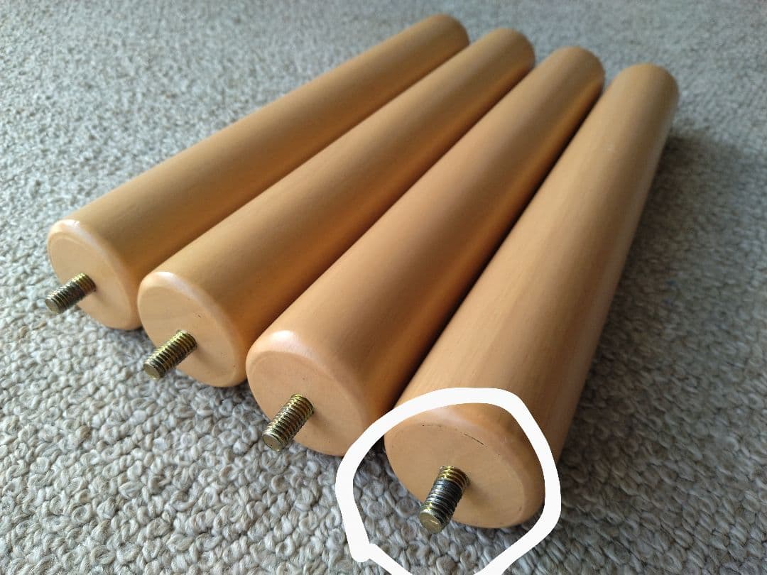 美品】MUJI/無印良品 オーク材こたつ/ラウンド正方形/22年製座卓テーブル