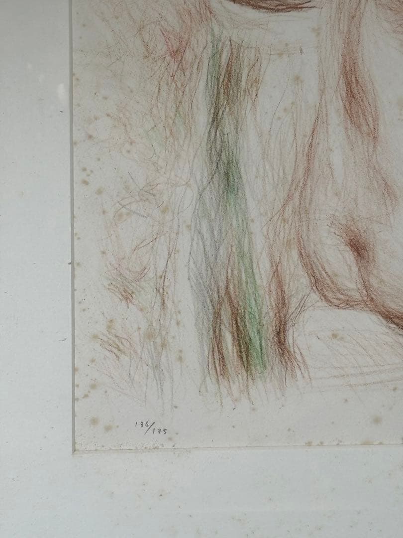 伊藤清永　裸婦 パステル画 136/195