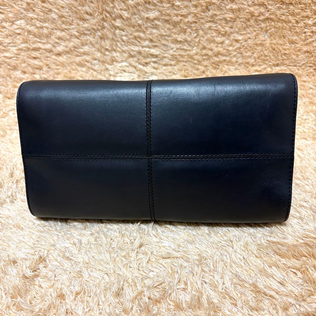 美品✨ TODS セラ レザー 2way ハンドバッグ ネイビー