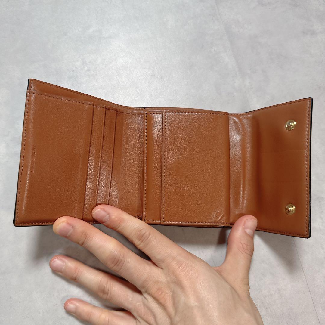 CELINE セリーヌ マカダム 3つ折り財布 ブラウン 総柄 ウォレット