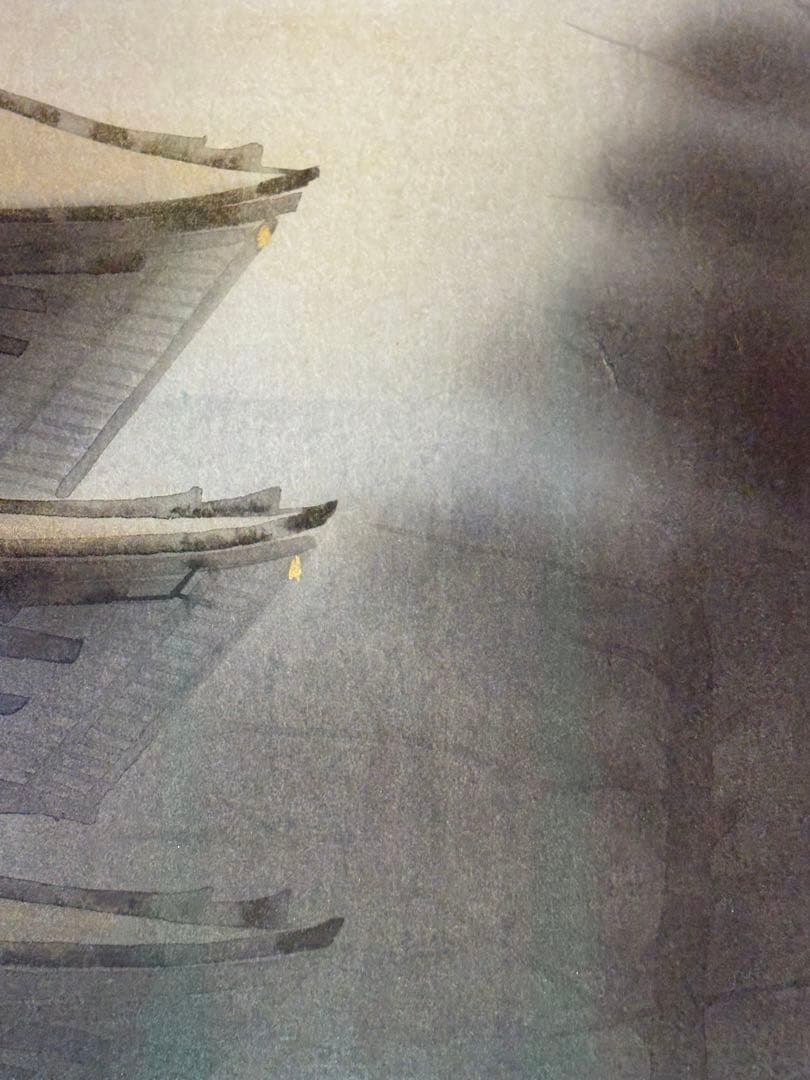 「醍醐の桜」　佐藤隆良　絵画　日本画　風景画　額装　共シール　箱袋有り