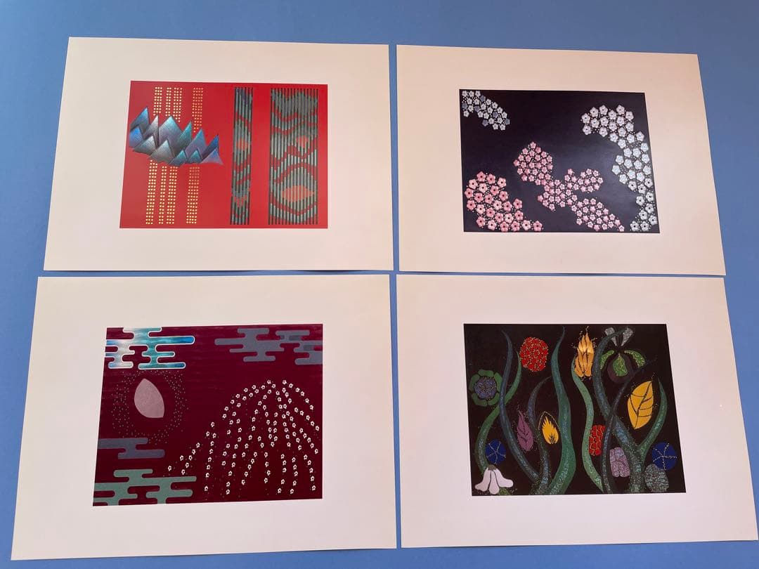 箔押し　カレンダー　12ヶ月　絵柄　48点