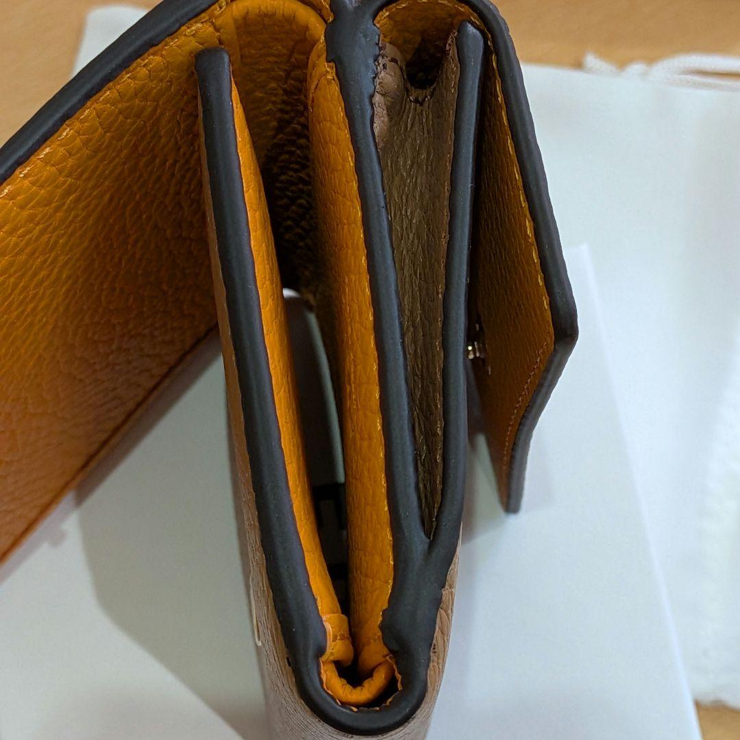 FURLA ブラウンレザー 三つ折り財布