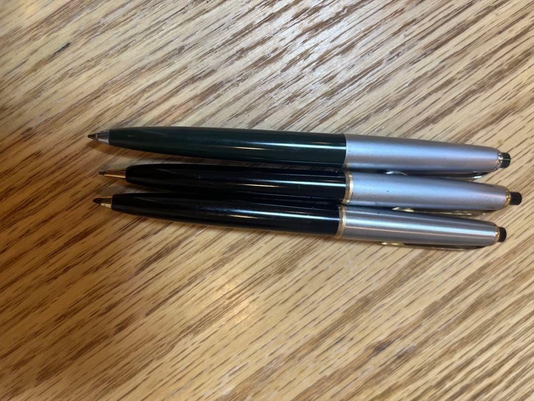 MONTBLANC ノック式ボールペン シルバー&グリーンのツートンの通販はau