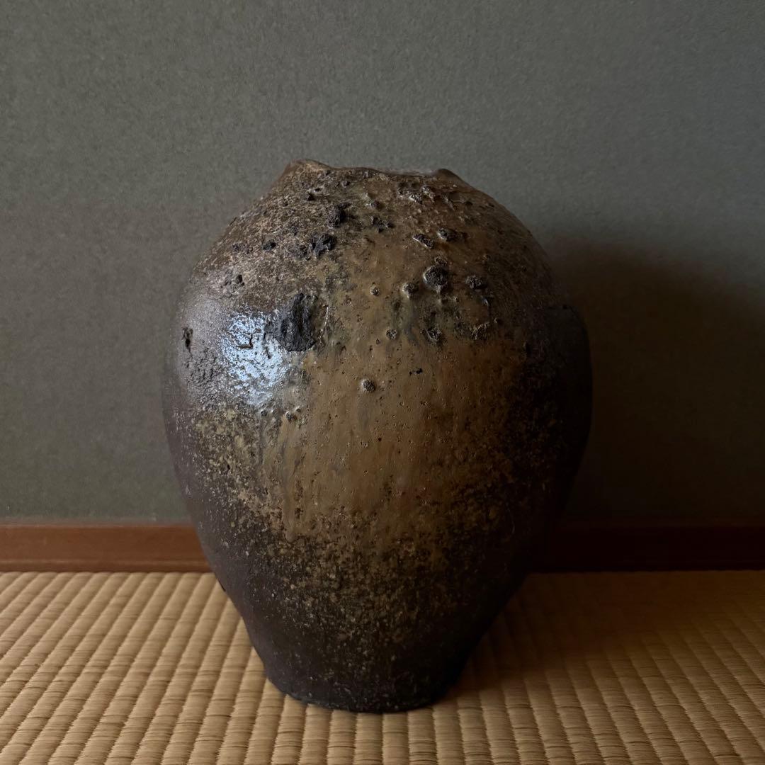 古常滑 壺 大壺 桃山時代 自然釉 古美術 骨董 古信楽 古丹波
