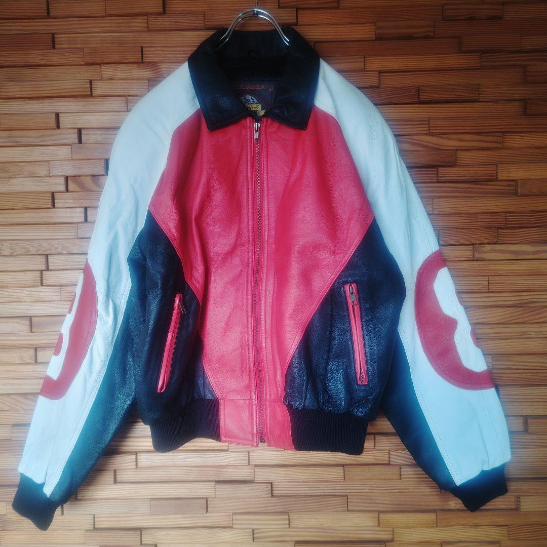80's 90's 8ボール エイトボール オールレザージャケット ブルゾン L