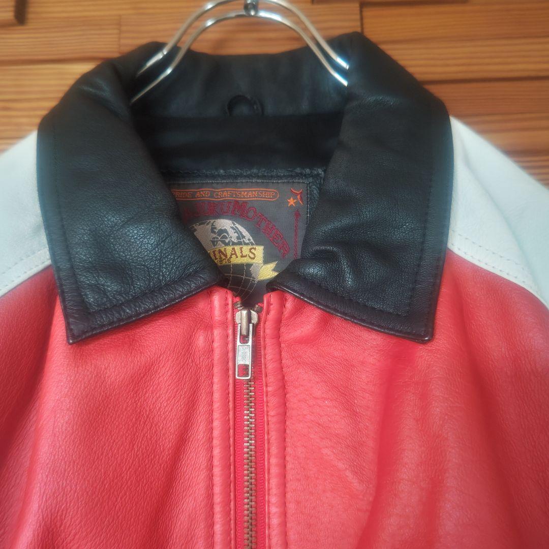 80's 90's 8ボール エイトボール オールレザージャケット ブルゾン L