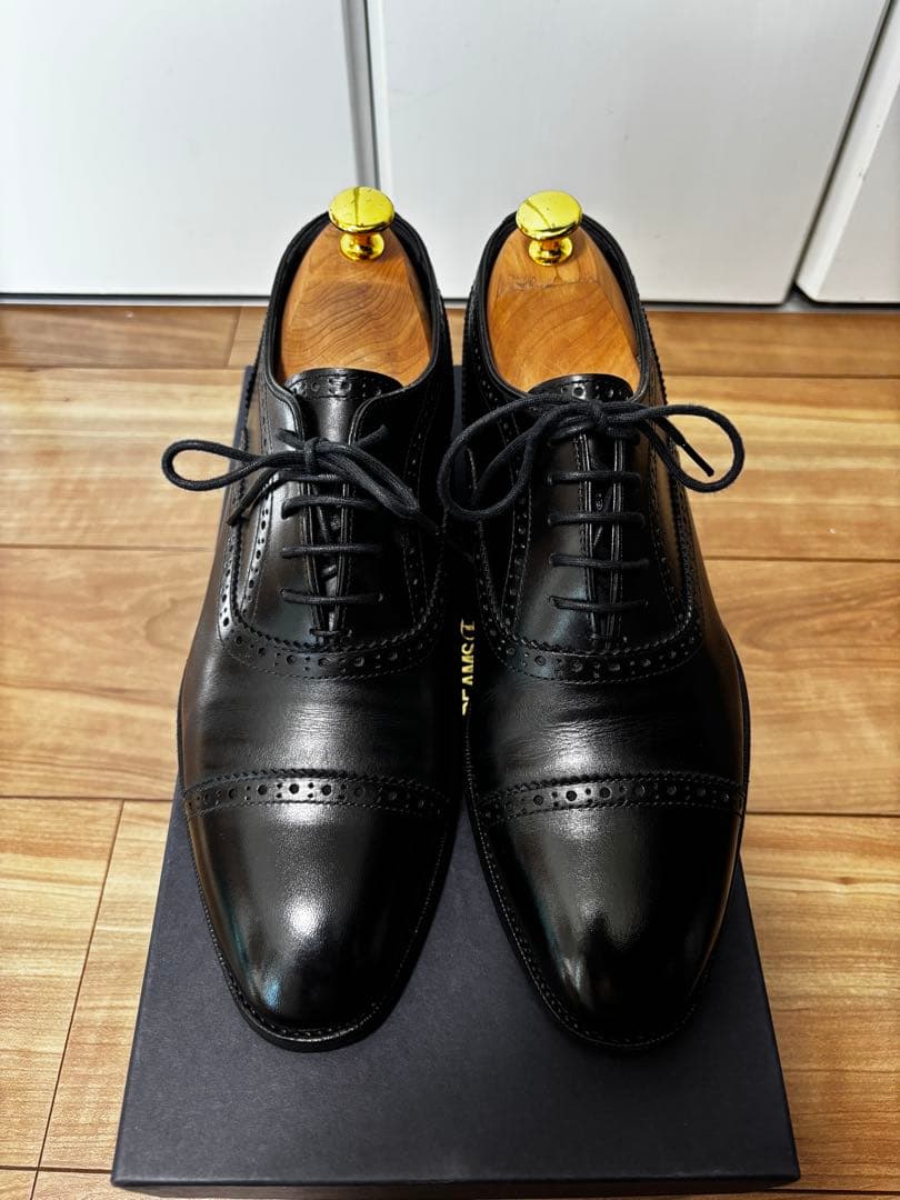 BEAMS F クォーターブローグ アノネイ　ボックスカーフ6.5 24.5cm