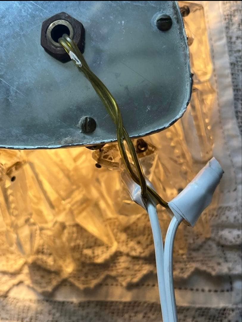 アンティークフランスガラスドロップシャンデリア ランプ照明壁掛け