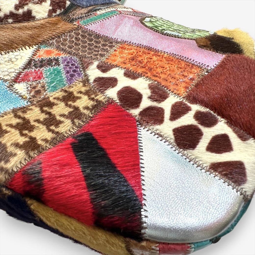 『TANGO』タイハイブランド レザーパッチワーク チェーンバッグ