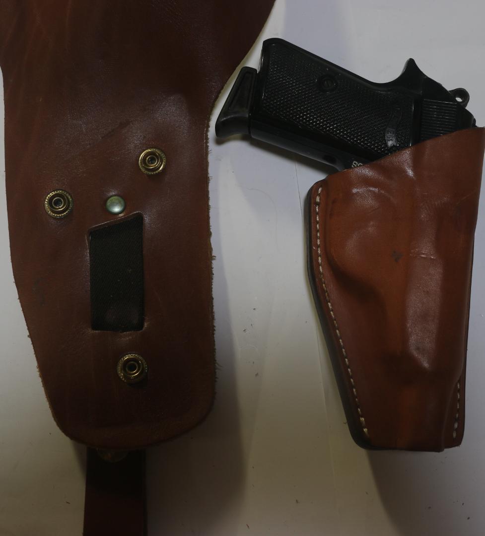 超貴重MGC ワルサーPPK用バーンズ・マーチンショルダーホルスター茶革