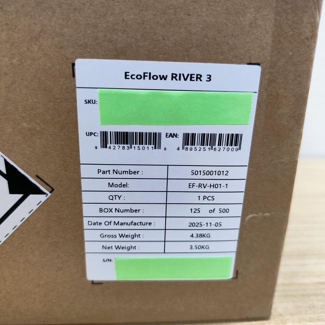 ち*な様 セール!【公式認定整備済品】EcoFlow RIVER 3 ポータブル