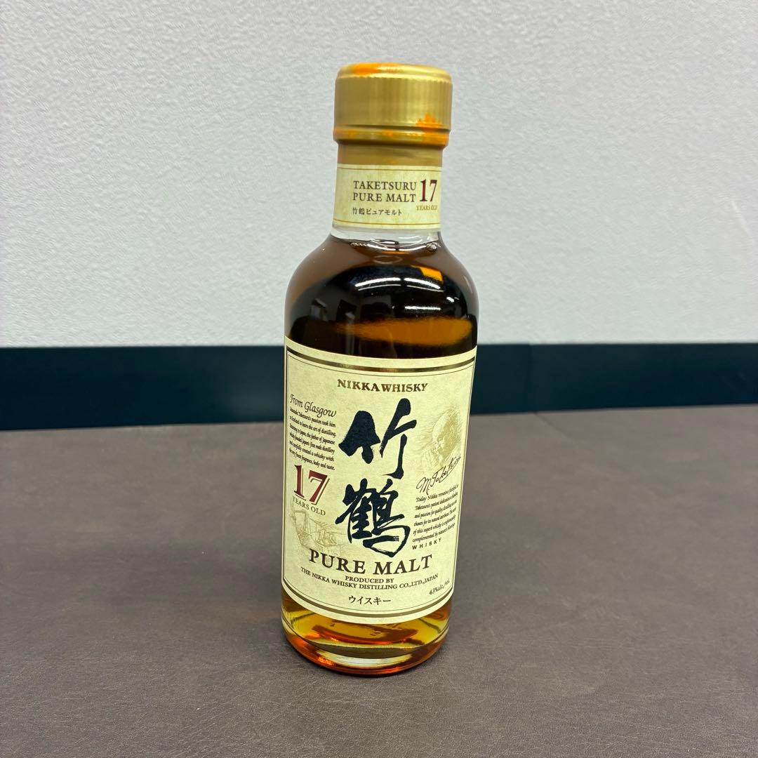 製造終了 希少 NIKKA 竹鶴 17年 ピュアモルトウイスキー 180ml - メルカリ