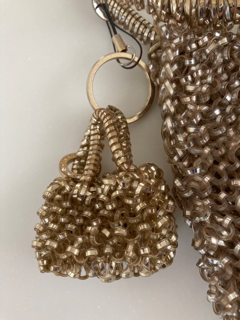 【美品】アンテプリマゴールド ビーズ ワイヤーバック★チャーム付き