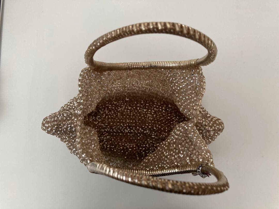 【美品】アンテプリマゴールド ビーズ ワイヤーバック★チャーム付き