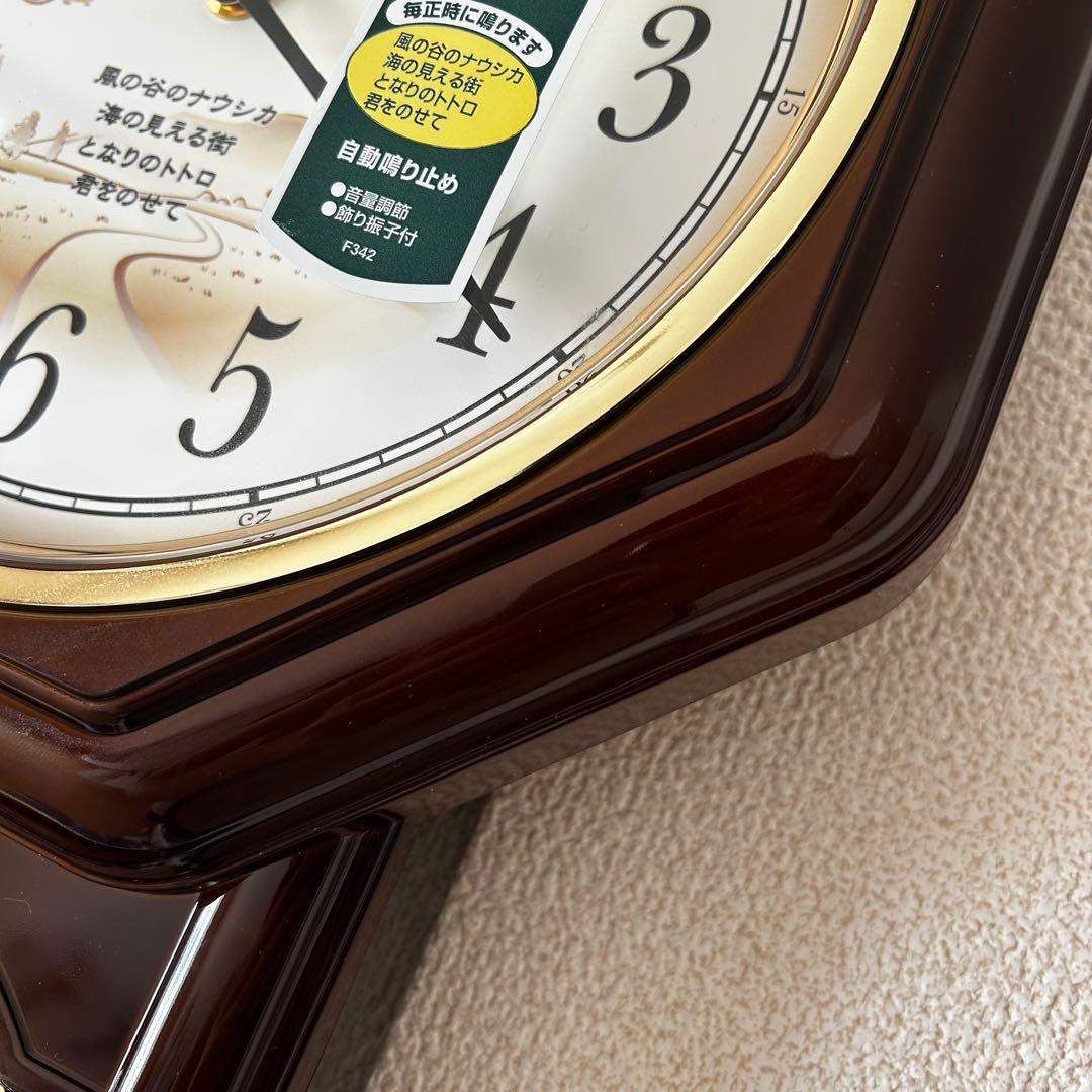 【未使用】廃番品　CITIZEN　ジブリ　メロディ掛け時計　振り子時計　柱時計