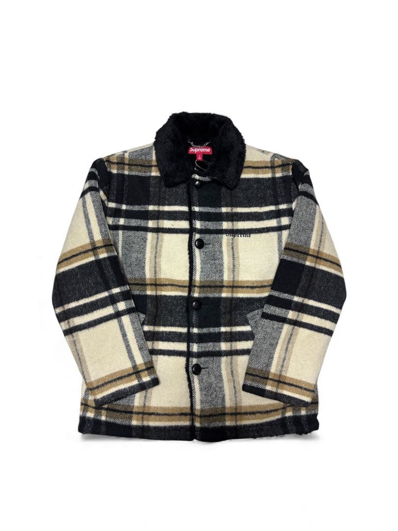 か*ず様 Sサイズ Supreme Plaid Car Coat Cream