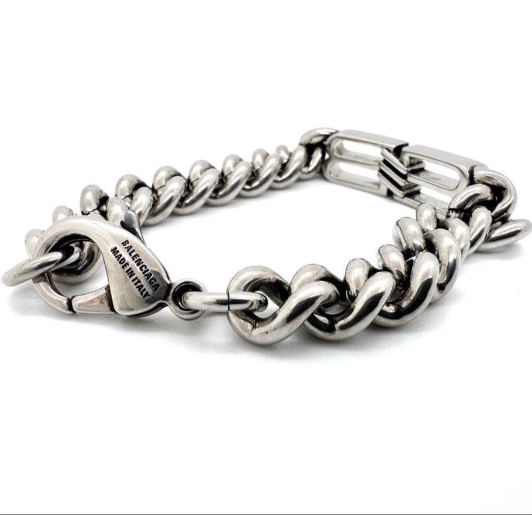 M3926 BALENCIAGA バレンシアガ BBロゴ チェーンブレスレット