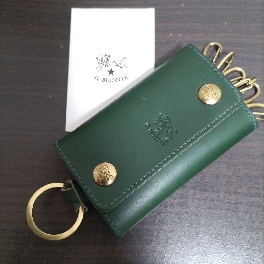 新品 イルビゾンテ 本革 キーケース キーホルダー 6連 ヴェルデ
