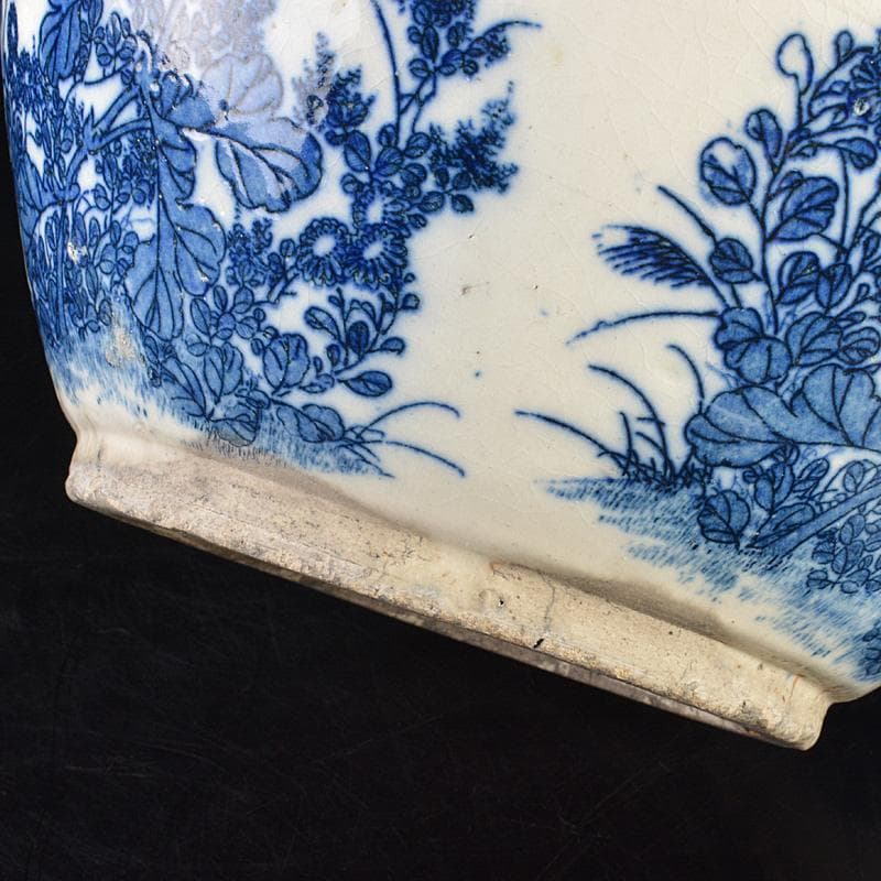 瀬戸焼 古瀬戸染付 菊文 壷 M R7323F - メルカリ