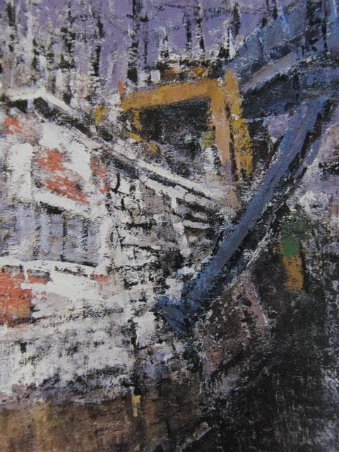 米原二郎（1912~1980）独立美術協会会員あざみ油絵F3号