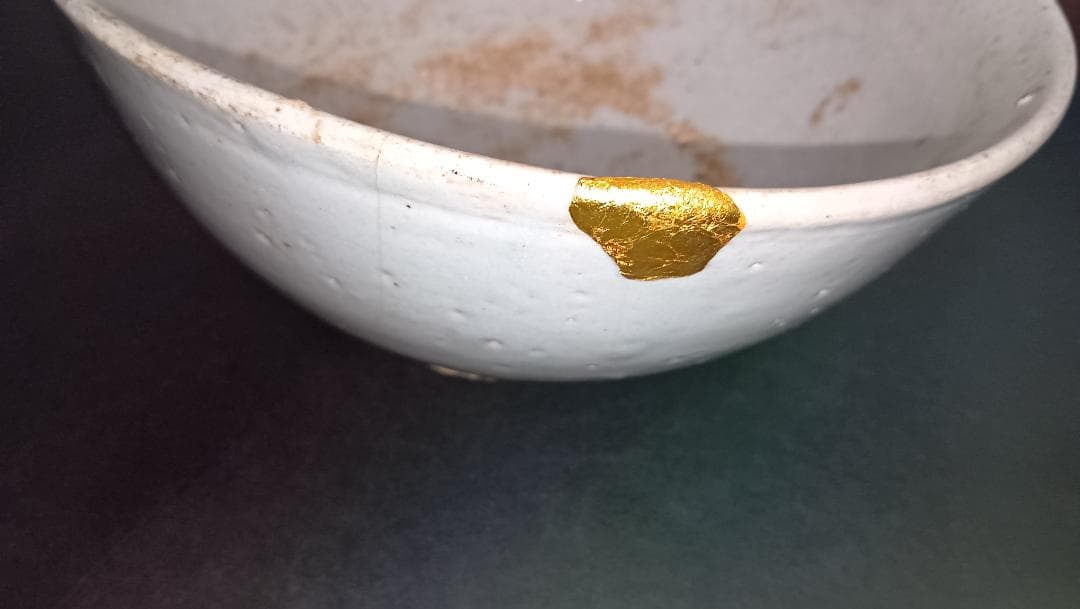 李朝 高麗白磁 鉢 金継ぎ修復品 韓国古陶磁 骨董