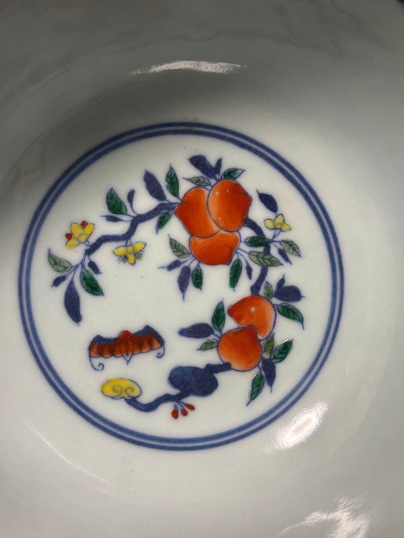 中国清時代 闘彩 龍文茶碗 豆彩 鬥彩 大清雍正年製在