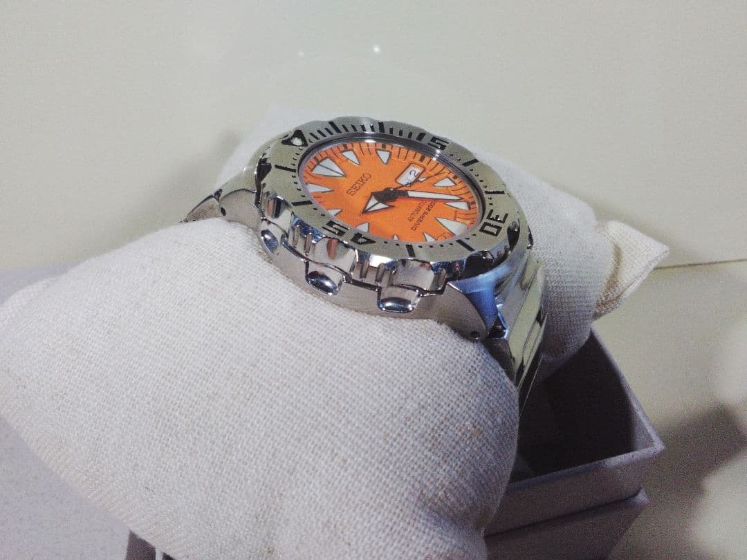 ち*ー様 美品 セイコーダイバー オレンジモンスター　シャークトゥース 1部難あ