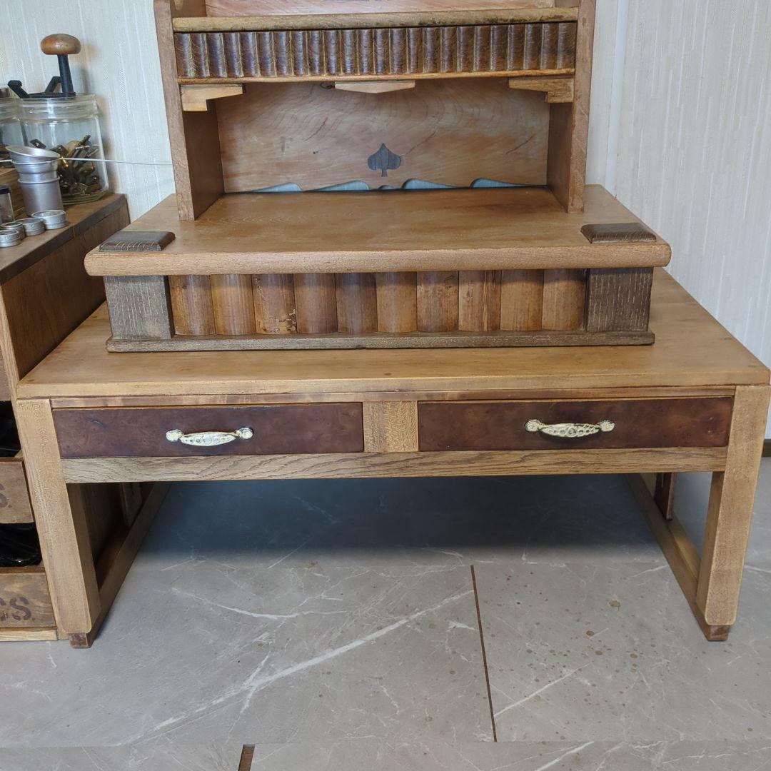 アンティーク文机 花台 飾り台 サイドテーブル 古道具