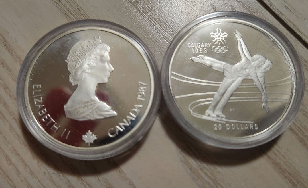 SV925 カルガリーオリンピック 記念銀貨20＄2枚 1988年カナダの通販は
