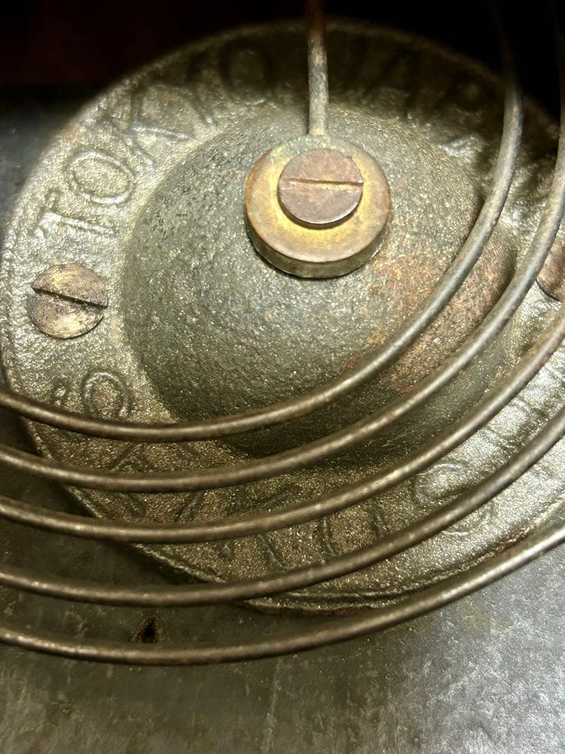 SEIKOSYA 精工舎、ダルマ 真鍮枠四つ玉アンティーク柱時計、明治大正当時物