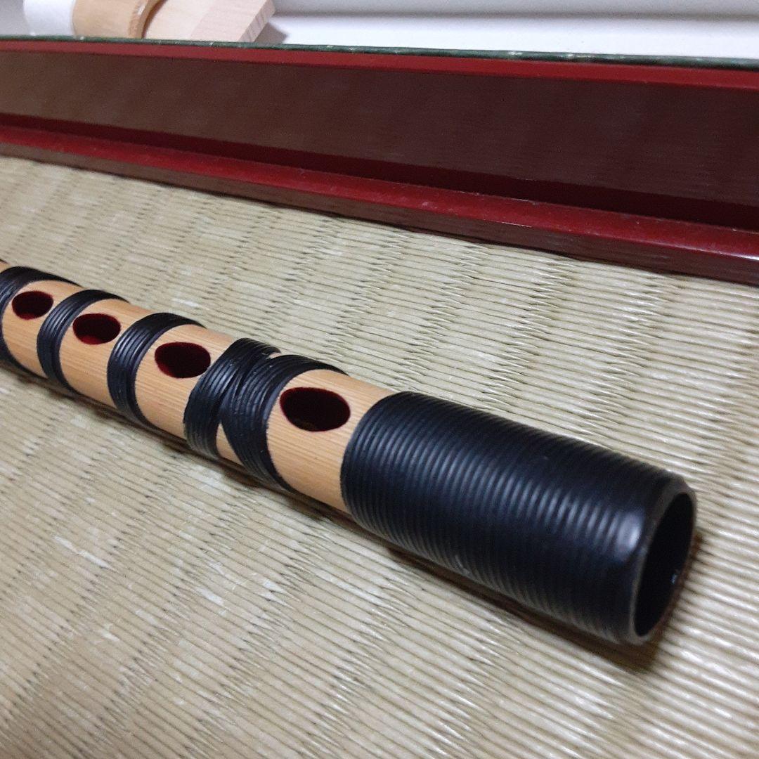 雅楽 篳篥 白竹 籐巻き 図紙付き