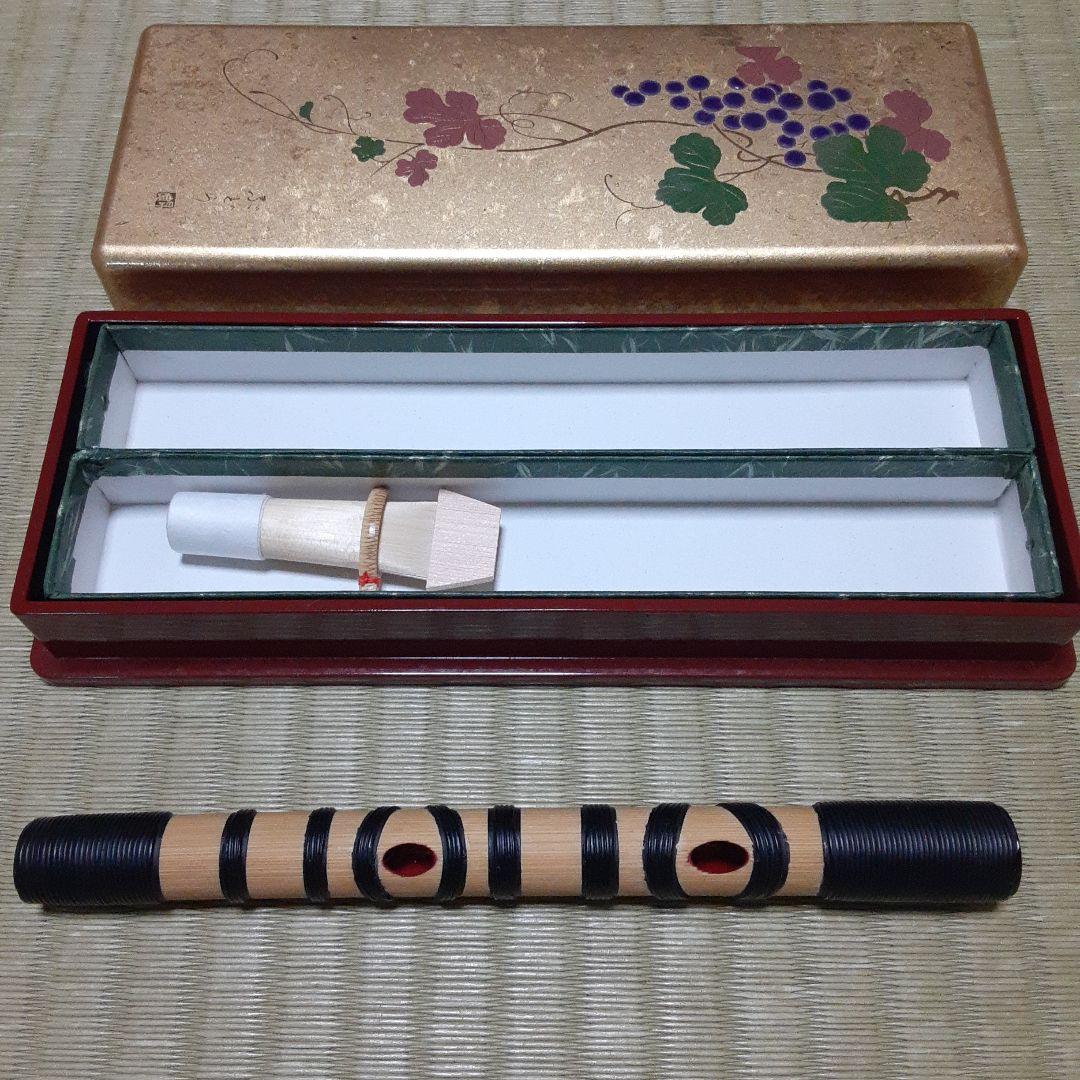 雅楽 篳篥 白竹 籐巻き 図紙付き