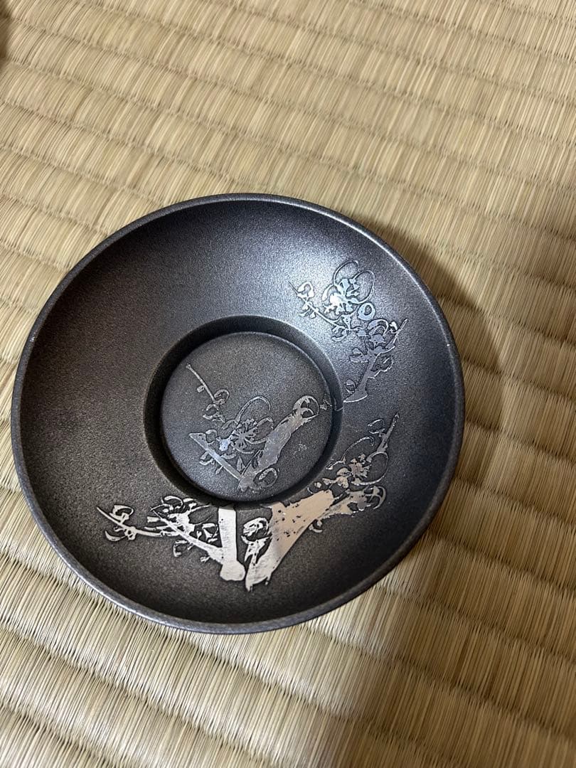 錫 茶托 錫師 松下喜山 5客セット