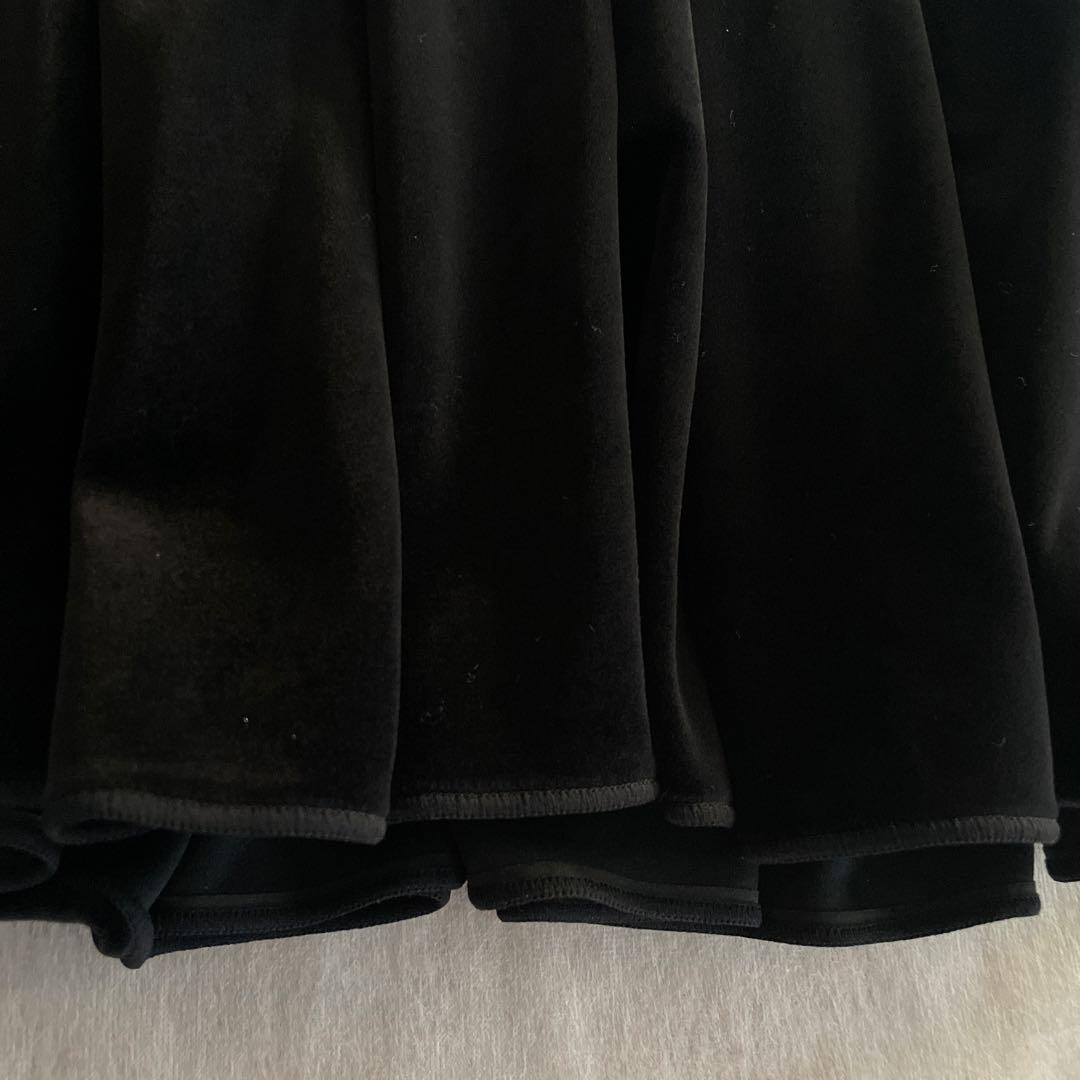 FOXEY VELOUR NOIR ブラック フレアスカート 40