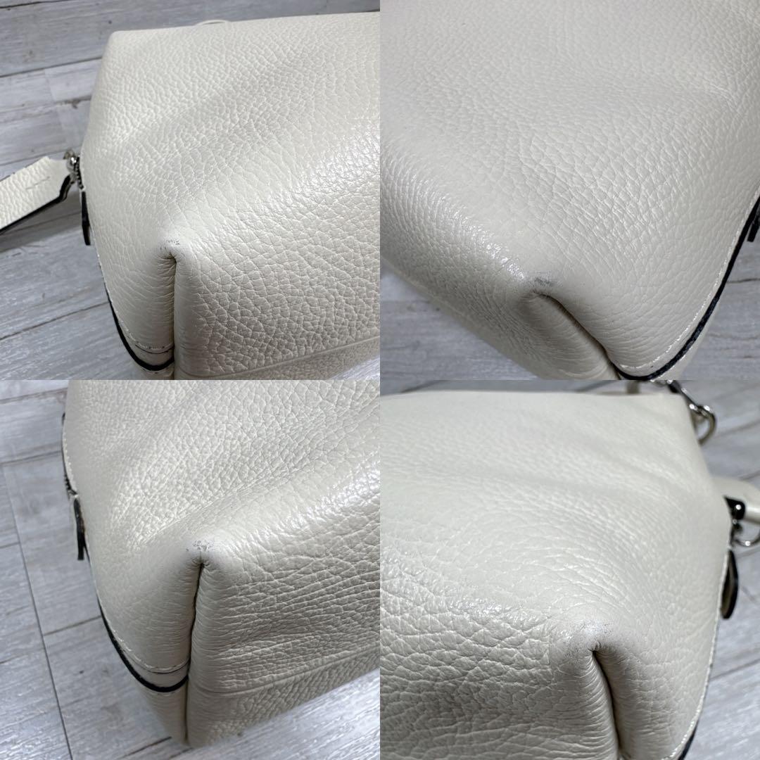 GIANNI CHIARINI アリファ M ショルダーバッグ ホワイト レザー